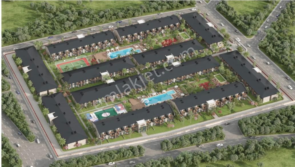 Antalya Döşemealtı Suncity 'de 1+1 Bahçe Katı Havuz Manzaralı Satılık Daire - Görsel 8