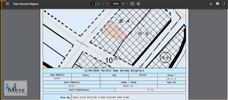 Çorlu Hatip Mah. 4 Kat Ticari İmarlı Satılık 245 M² Arsa Ve Bina - Görsel 26