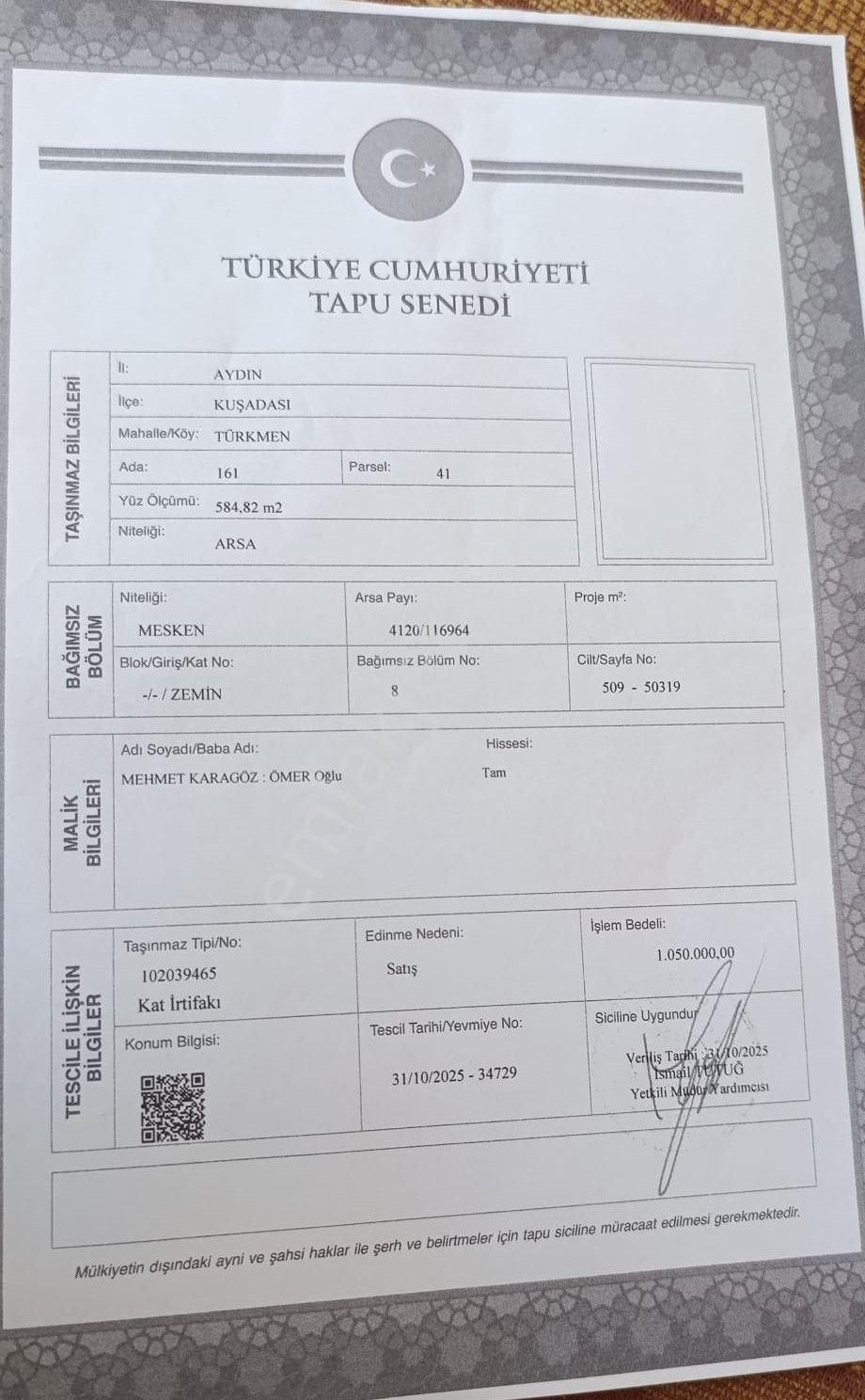 Kuşadası Türkmen'de Sahile 100 Mt. 78 M2 1+1 Satılık Daire - Görsel 9