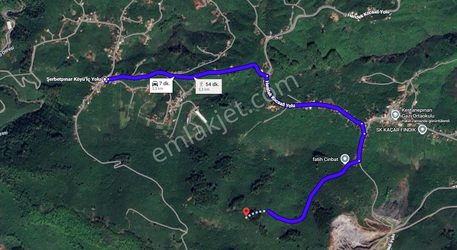 Sakarya Kocaali Kestanepınarı Köyü Satılık Fındık Bahçesi Tarla - Görsel 5