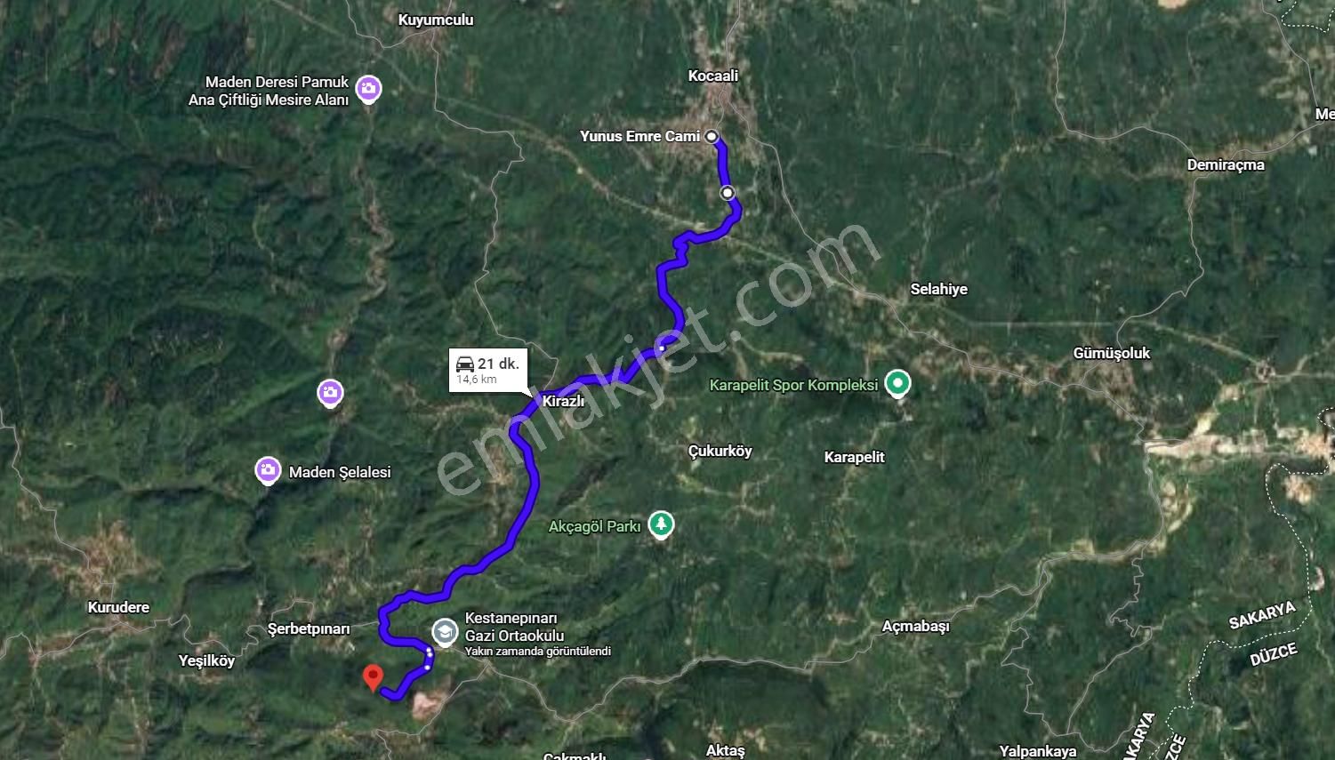 Sakarya Kocaali Kestanepınarı Köyü Satılık Fındık Bahçesi Tarla - Görsel 6