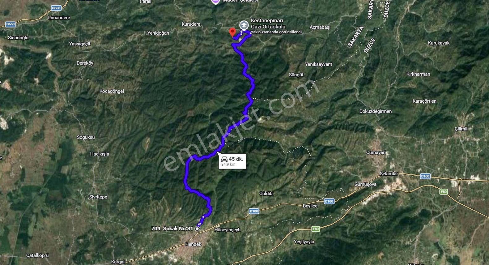 Sakarya Kocaali Kestanepınarı Köyü Satılık Fındık Bahçesi Tarla - Görsel 8