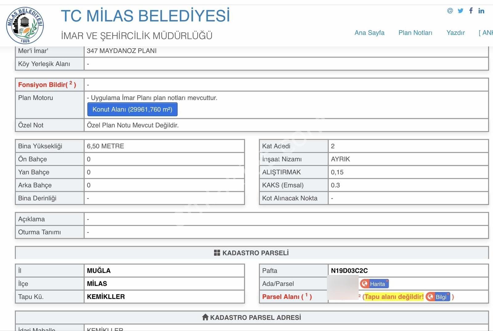 Muğla Milas Kemikler'de Kiralık Arsa!