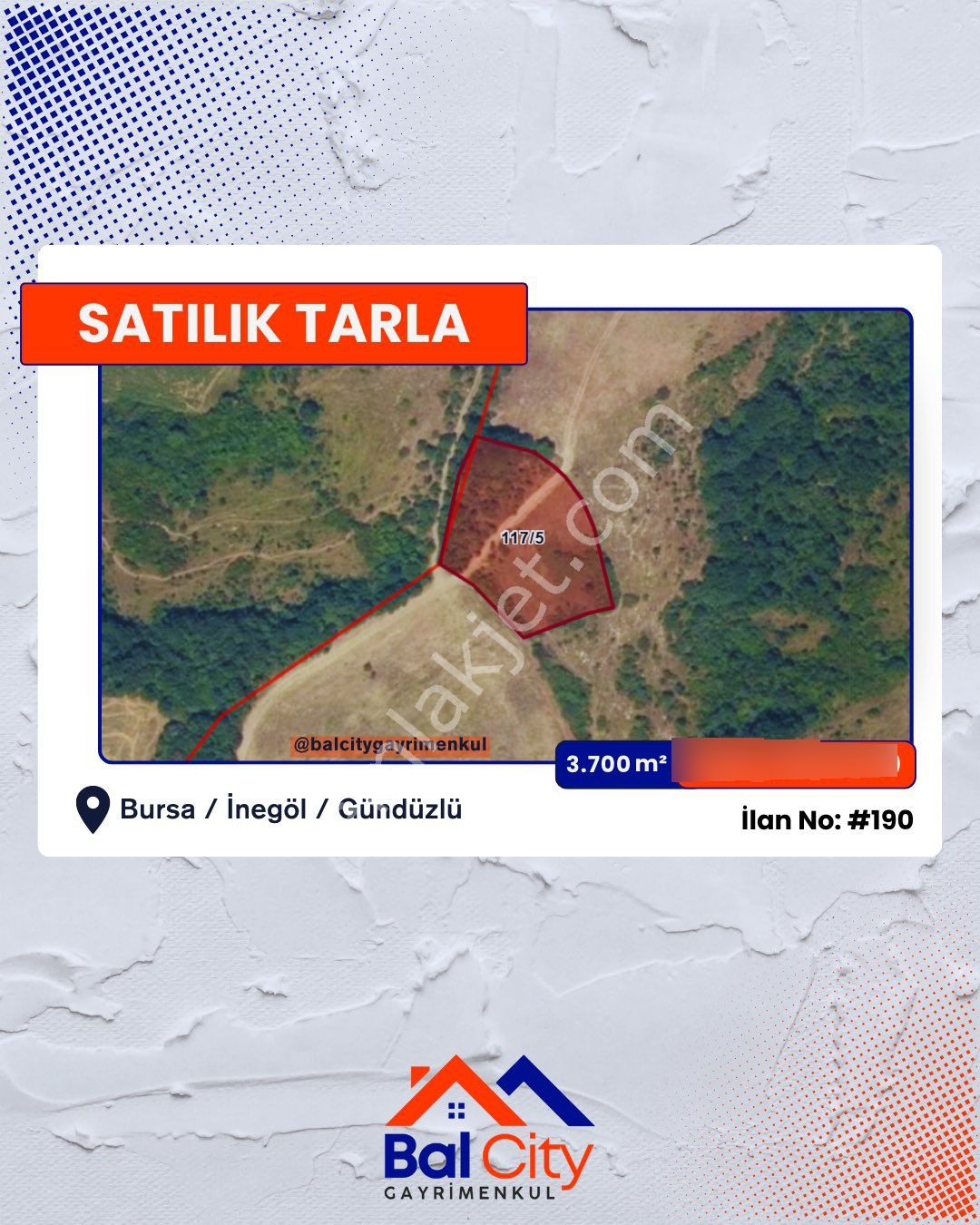 Balcity - İnegöl Ortaköy Mah. Resmi Yola Cephe, Müstakil 3.700 M2 Hobi Bahçesi