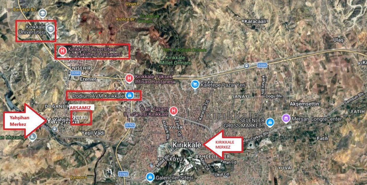 Yahşihan'da 12 Dairelik 2 Emsal 10 Kat İmarlı 495m² Müstakil Parsel
