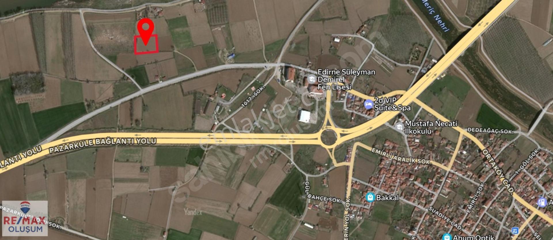 Edirne Karaağaç Mah. Pazarkule Mevkii Satılık Yatırımlık Tarla