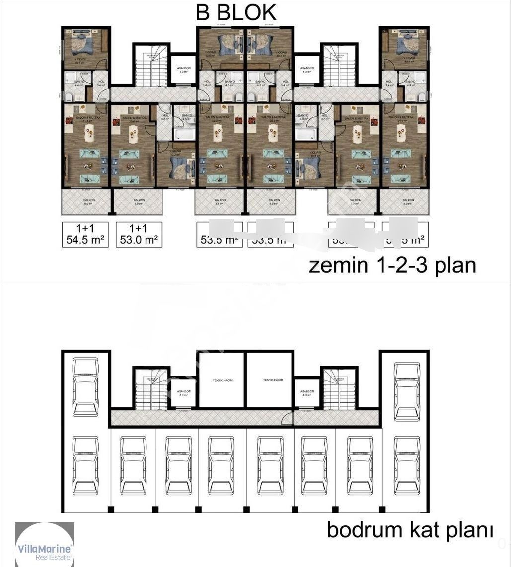 Güvenlikli Sitede Yerden Isıtmalı 1+1 Daire - Görsel 32