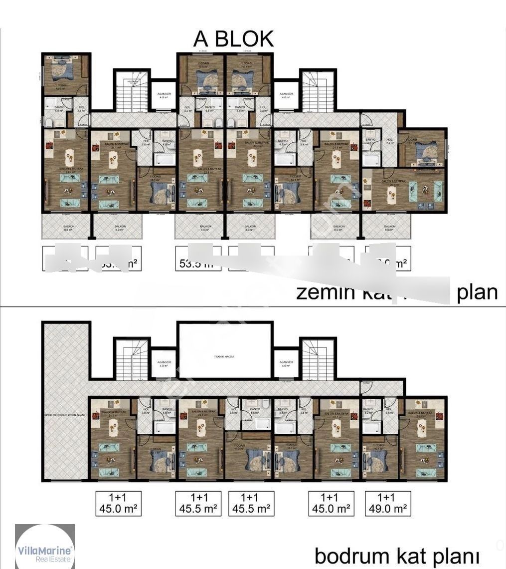 Güvenlikli Sitede Yerden Isıtmalı 1+1 Daire - Görsel 18