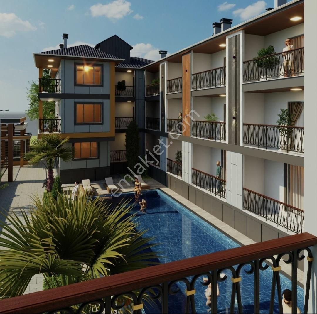 Ortaca Bahçeli Evler'de Havuzlu Sitede Ultra Lüks 1+1 Daire