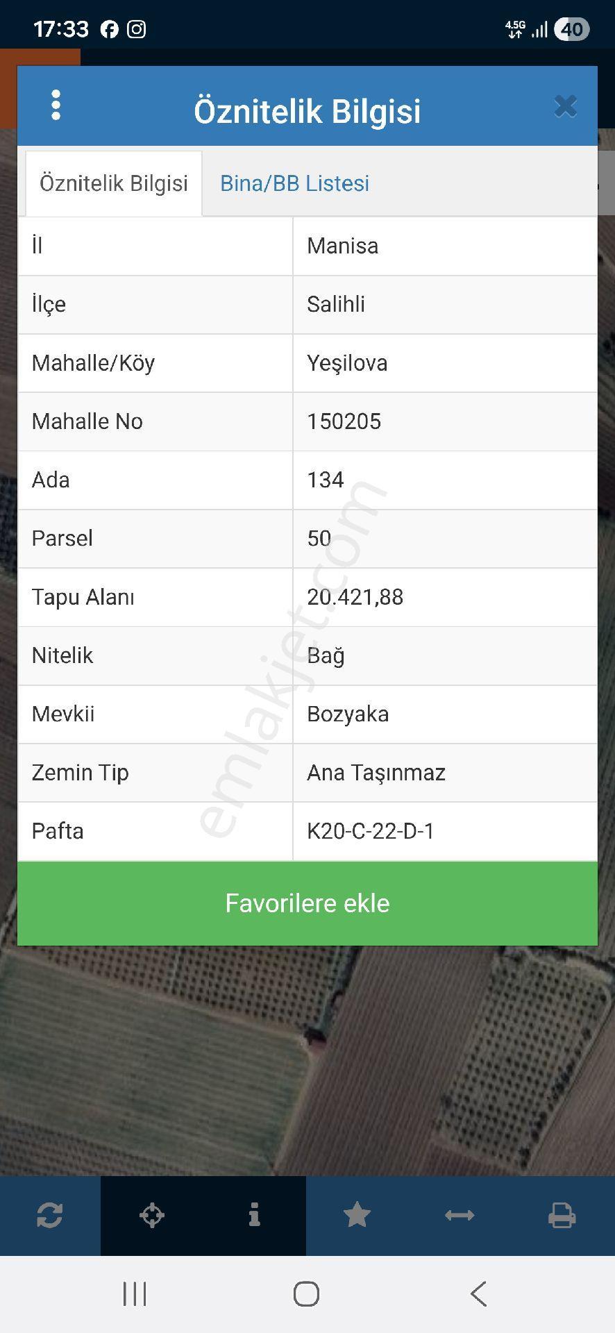 Yeşilova Mah Yeşilova Mahallesi Satılık 20,5 Dönüm Bağ