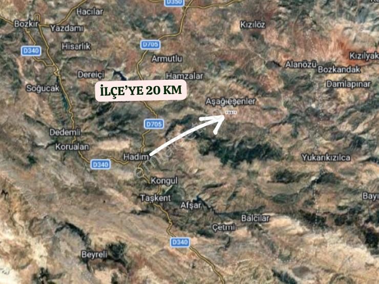 Konya Hadim Aşağıeşenler Köyünde 5.536 M² Tarla Satılıktır - Görsel 4