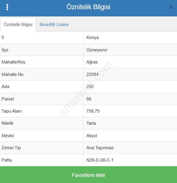 Konya Güneysınır Ağras Köyünde 758 M² Tarla Satılıktır - Görsel 7