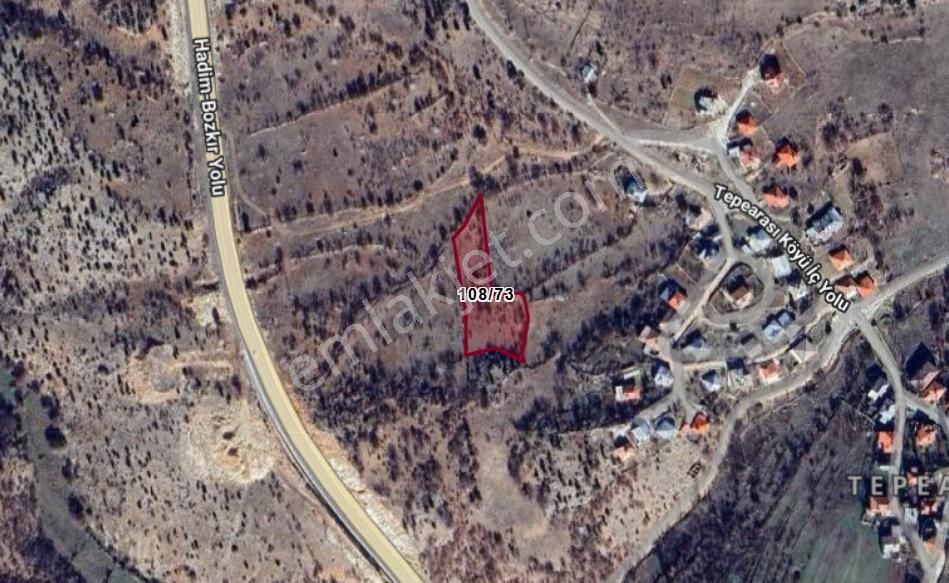 Konya Bozkır Tepearası Köyünde 3.438 M² Tarla Satılıktır