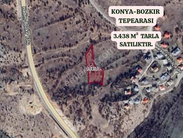 Konya Bozkır Tepearası Köyünde 3.438 M² Tarla Satılıktır - Görsel 2