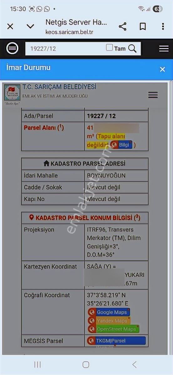 Boynuyoğun'da 411m² Tek Tapu, 4 Kata İmarlı. - Görsel 11