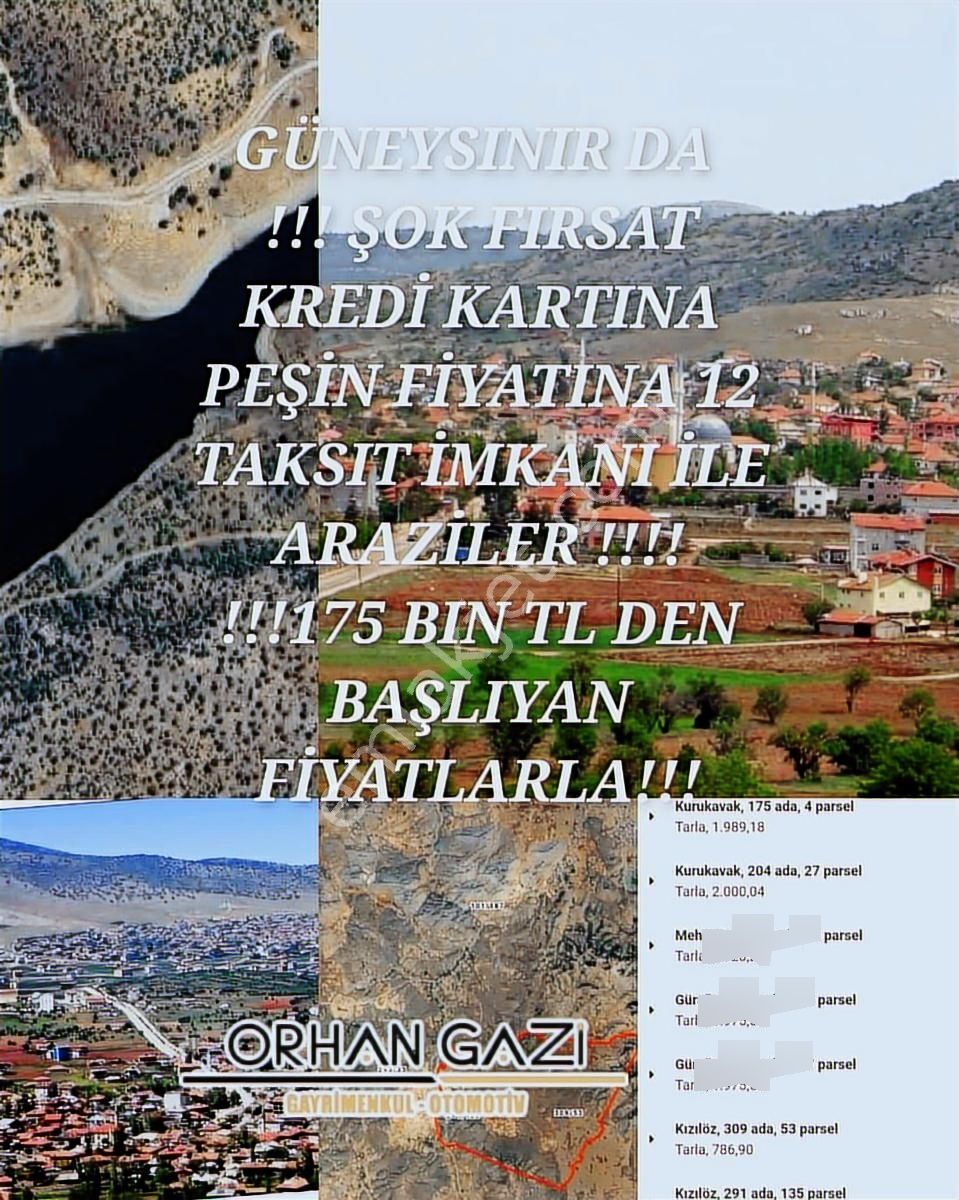 Orhan Gazi'den Kredi Kartına Peşin Fiyatına 12taksit 744m2 Bahçe