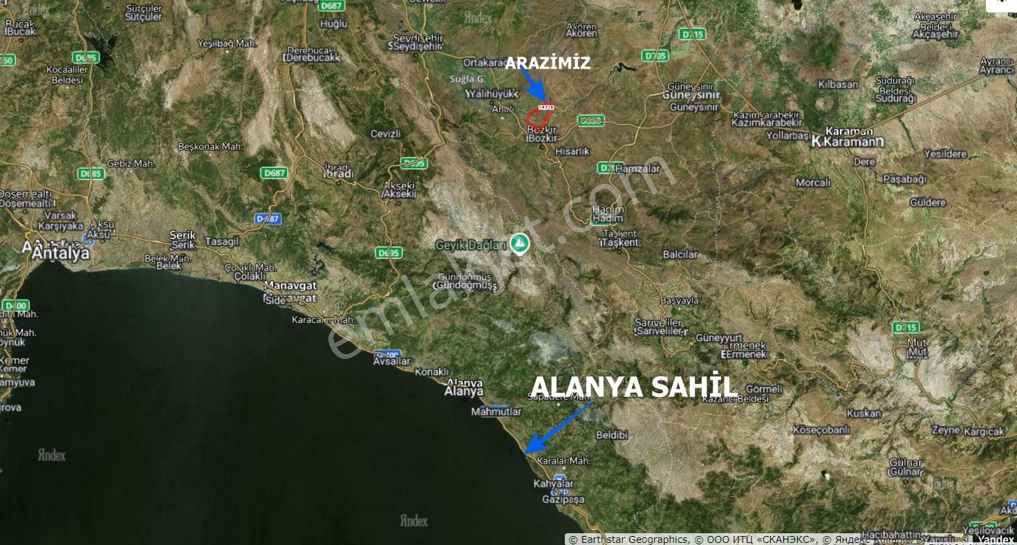 Konya Bozkır 4.250 M2 Yola Cepheli İlçe Merkezi Dibinde Fırsat ! - Görsel 7