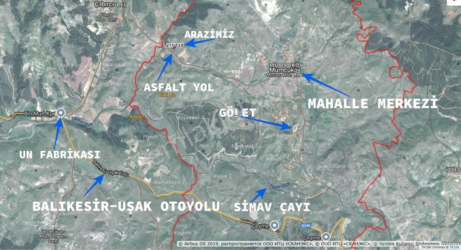 Balıkesir Sındırgı'da 1.637 M2 Asfalt Yol Kenarı Fırsat Arazi