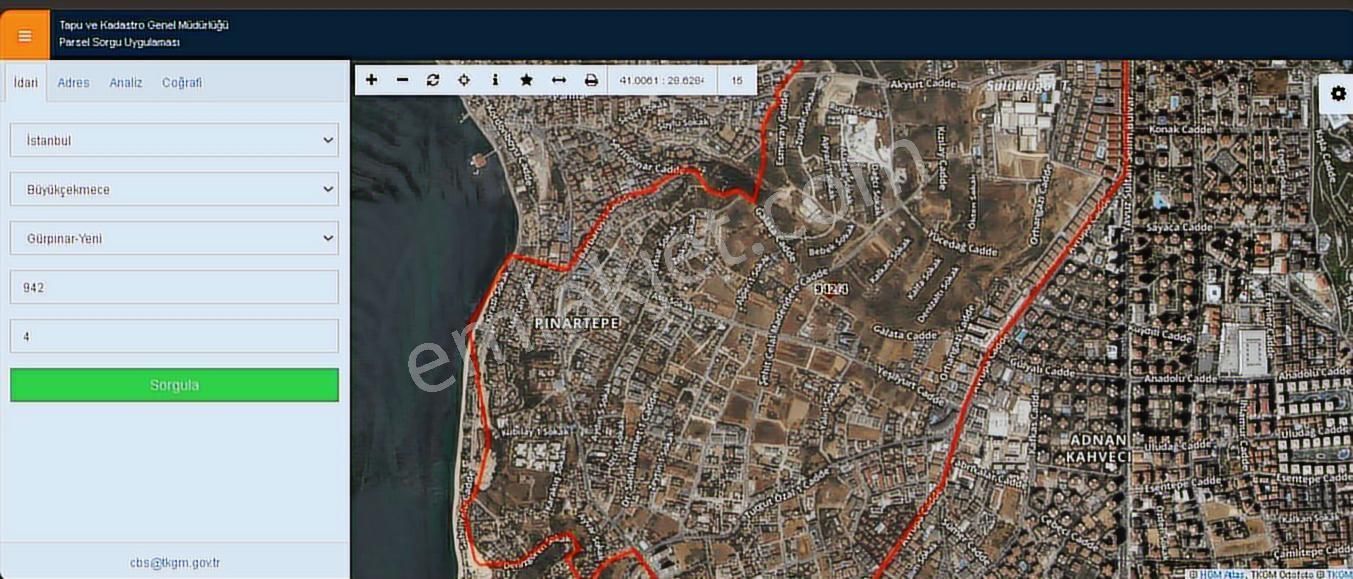 Büyükçekmece Pınartepe Mahallesi İmara Yakın Yatırımlık Arsa