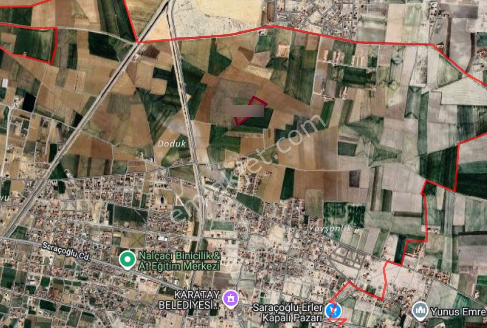 Karatay Saraçoğlu 13.333 M² İntikal Tapulu Tarla Acil Satılık - Görsel 6