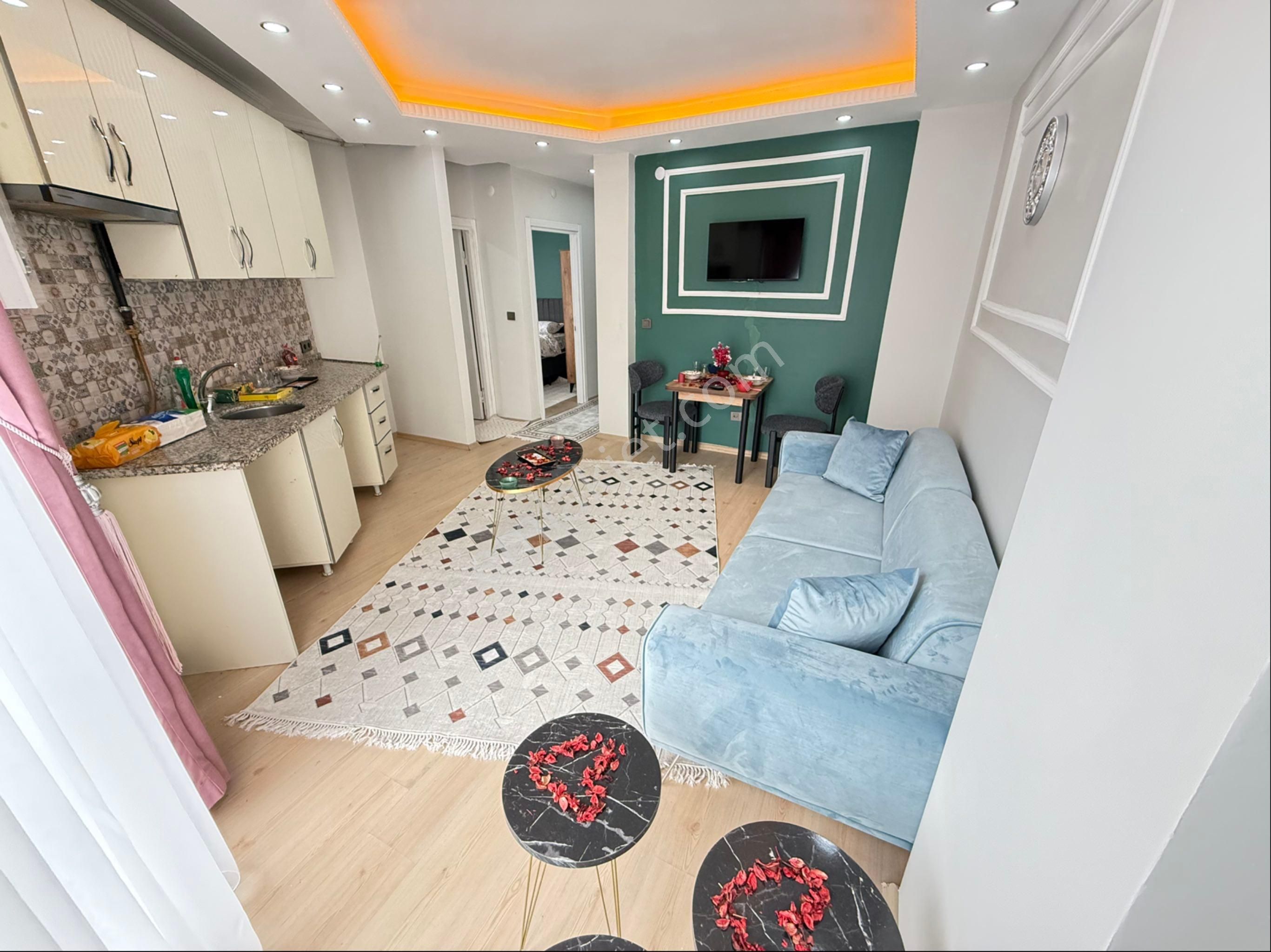 Full Sıfır Eşyalı 1 .kat Ferah Temiz 1+1 Lüks Daire Metro 20dk - Görsel 5