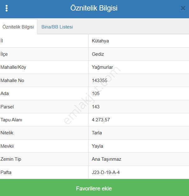 Kütahya Gediz Yağmurlar Köyünde 4.273 M² Tarla Satılıktır - Görsel 7