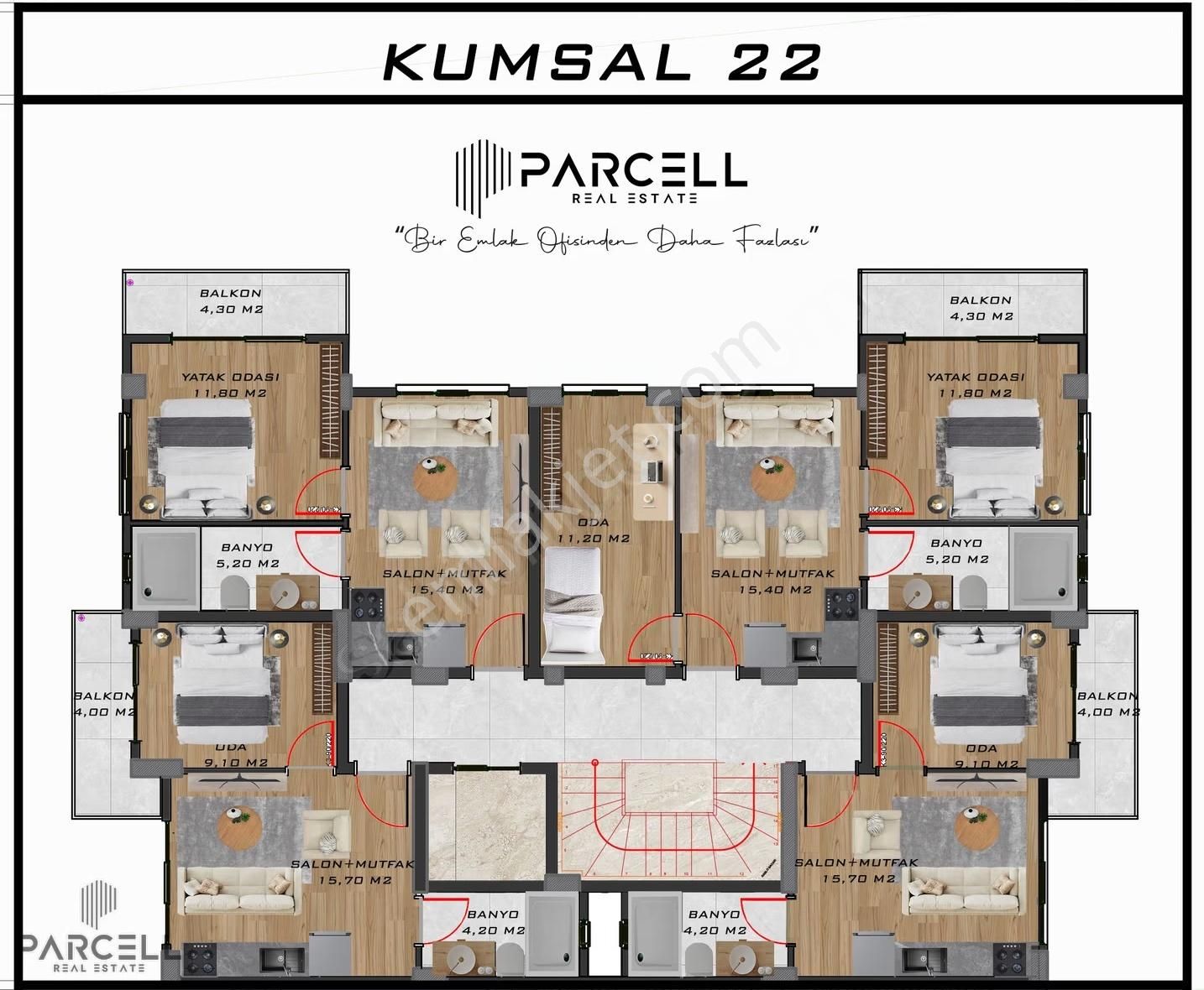 Yeni Projemiz Kumsal 22'de Yarı Peşin Yarı Taksit 1+1 Daireler - Görsel 8