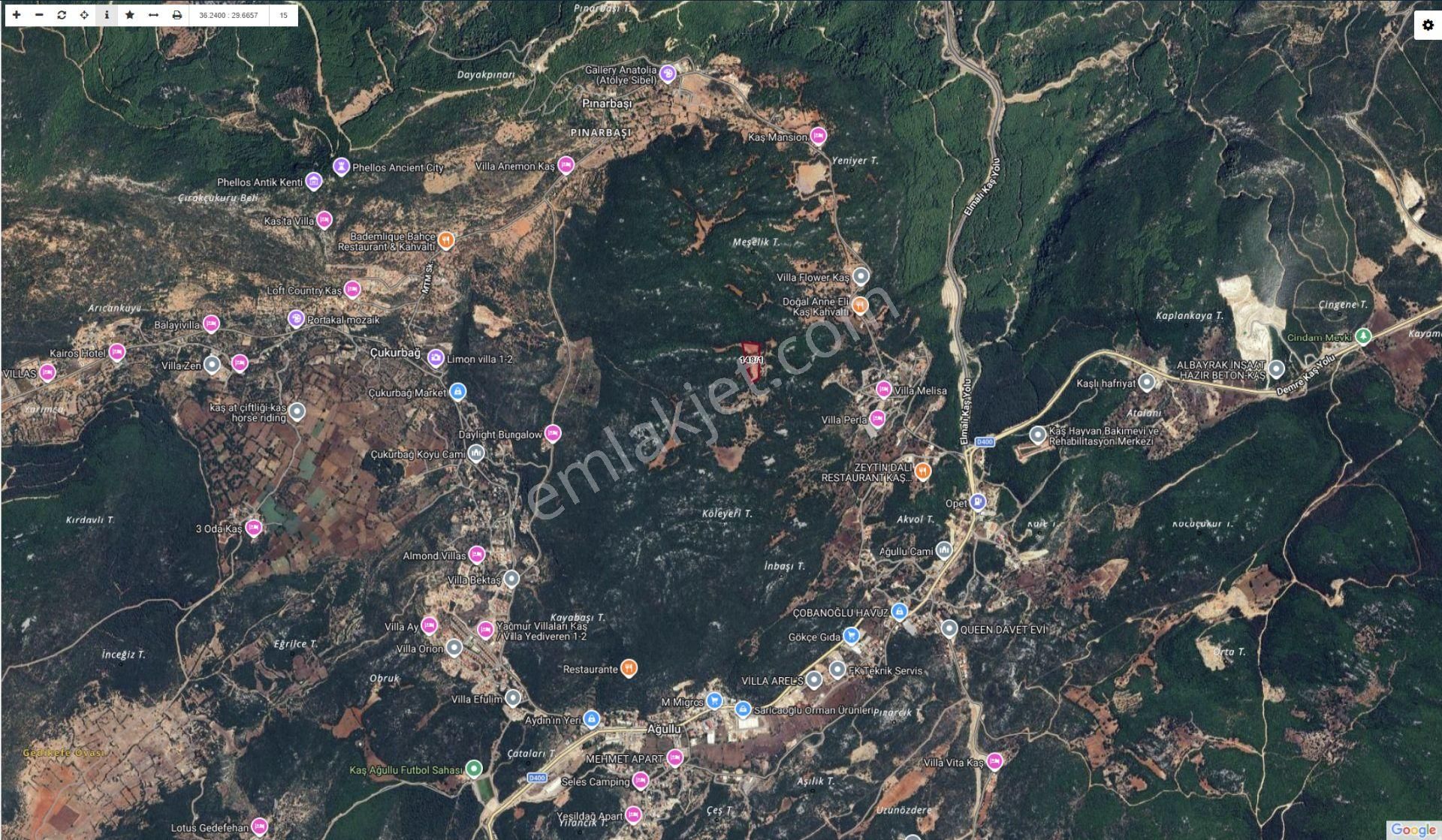Kaş'ta Yatırım Fırsatı Çok Uygun Fiyat 13834 M2 - Görsel 2