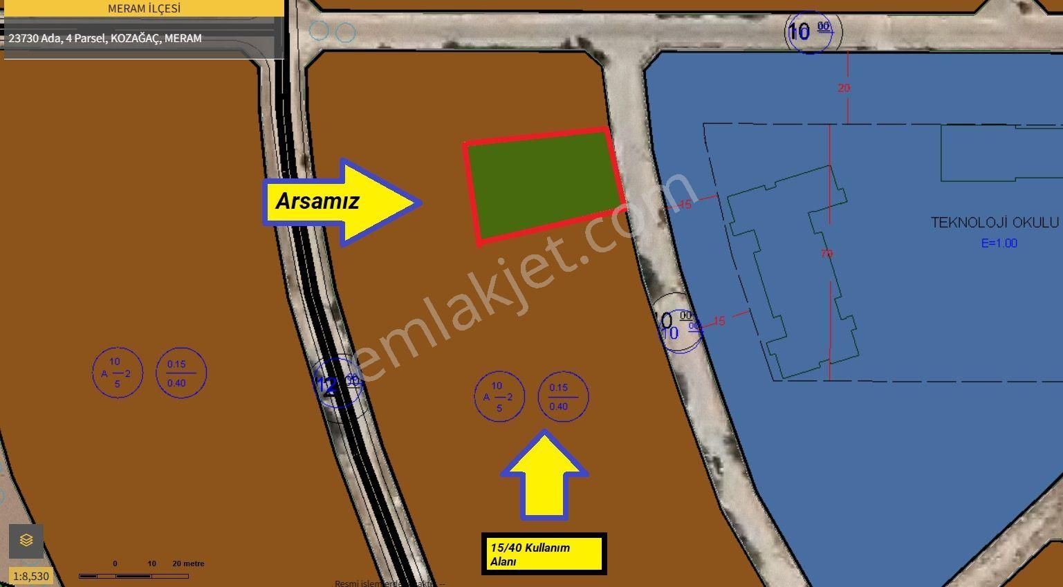 Meram- Kozağaç’ta 1000 M2 Arsa İçinde Yetişmiş Meyve Ağaçlı, 2+1 Müstakil Ev - Görsel 18