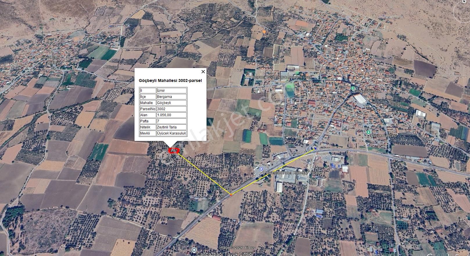 Göçbeyliye 750 Metre Mesafede 1056 M2 Zeytinlik - Görsel 5