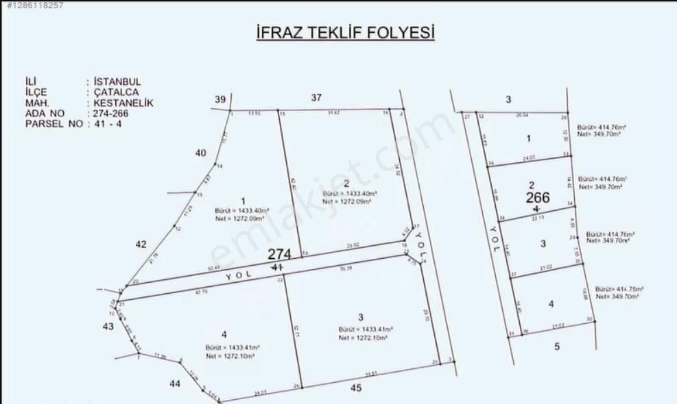Çatalca Kestanelik De 5733m Tek Tapu Kısmi Takaslı Satılık Tarla - Görsel 5