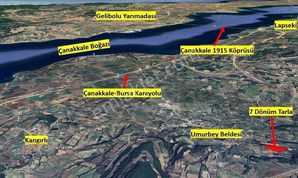 Umurbey'de İmara Bitişik Boğaz Ve Köprü Manzaralı 7 Dönüm Tarla. - Görsel 9