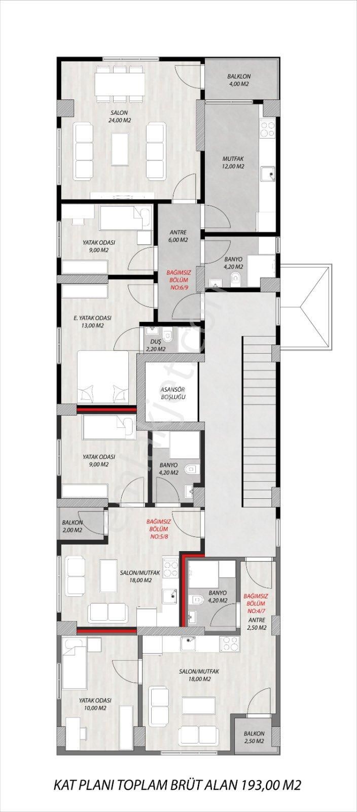 Azmimilli De Başlıyoruz 1+1 50 M2 Daireler - Görsel 9