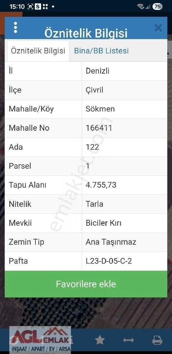 Çivril Sökmen Köyünde 4755m2 Uygun Fiyata Tarla Satılık - Görsel 3