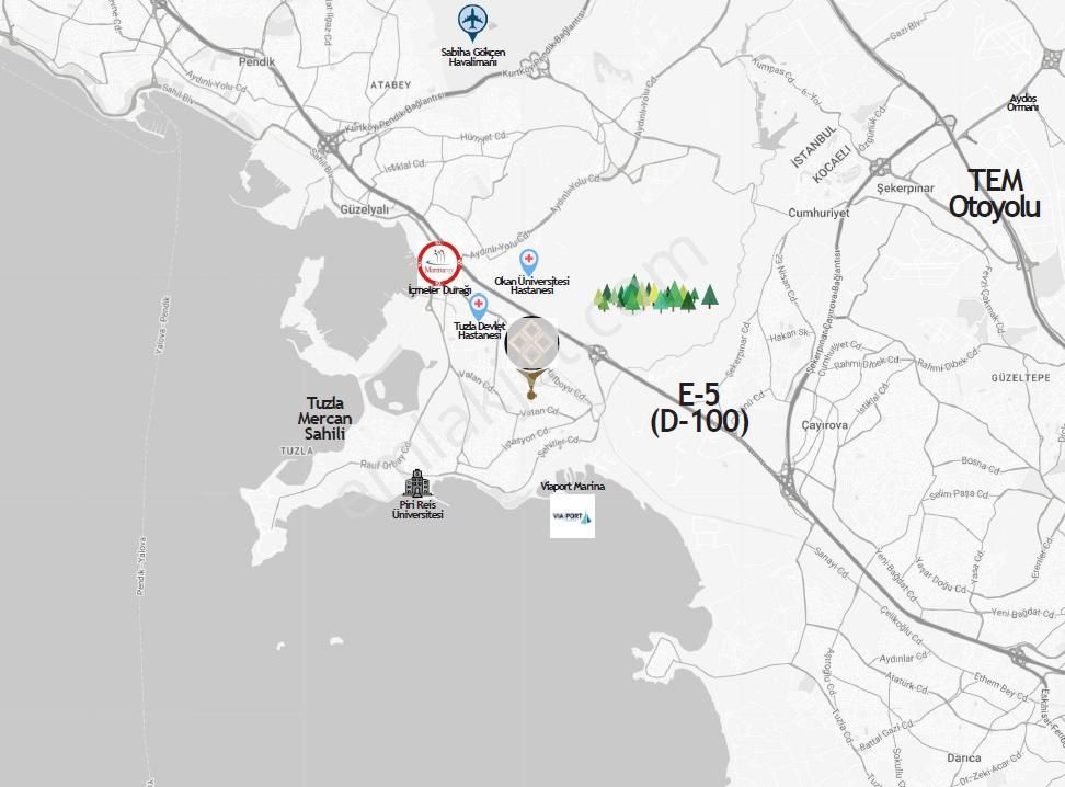Projeden Satılık Tuzla Zirve Şehir 2+1 Ve 3+1 Daireler - Görsel 2
