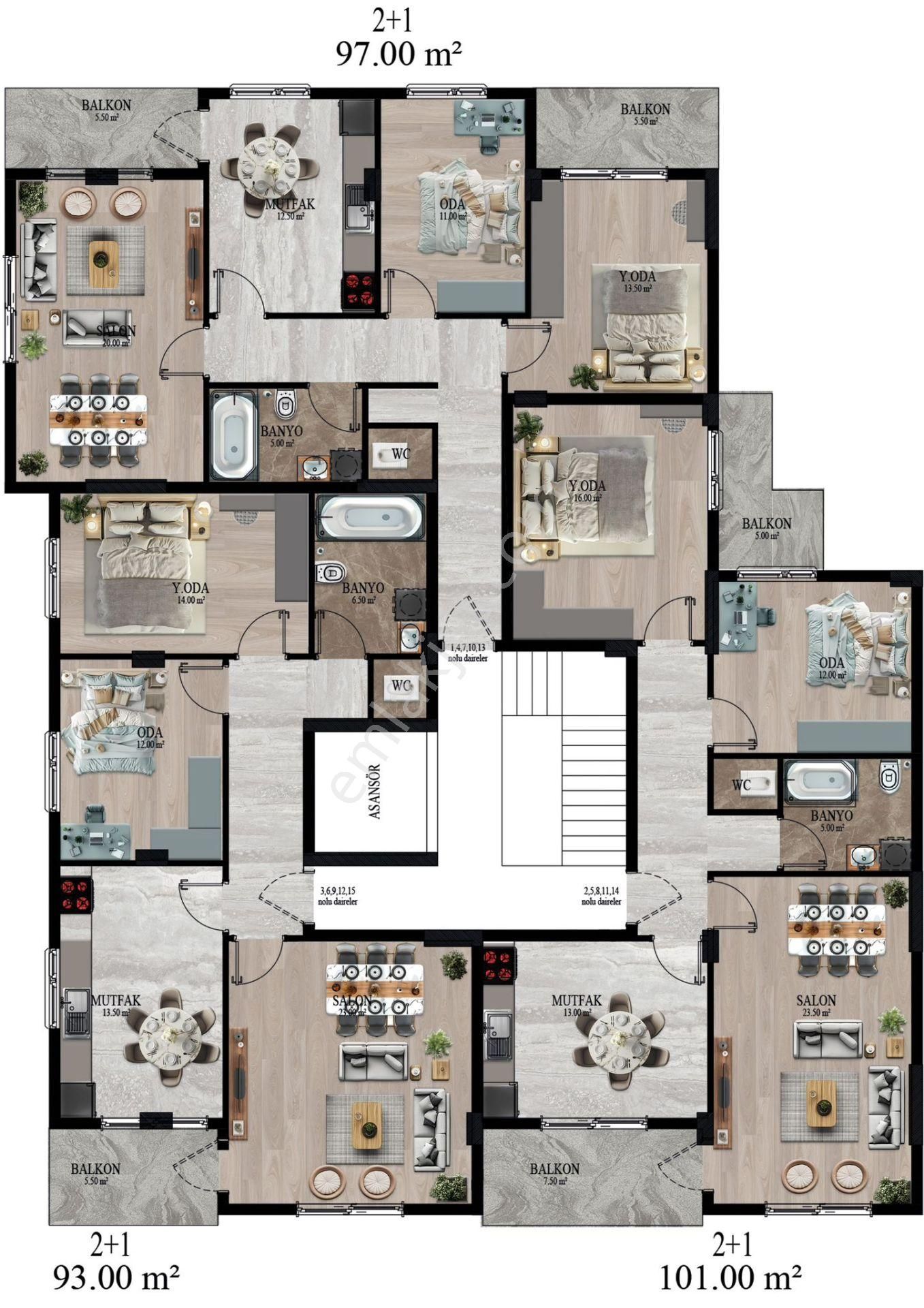 Satılık Kırvelide 2+1 101 M2 Ebeveynli Özel Otoparklı Lüks Daire - Görsel 2