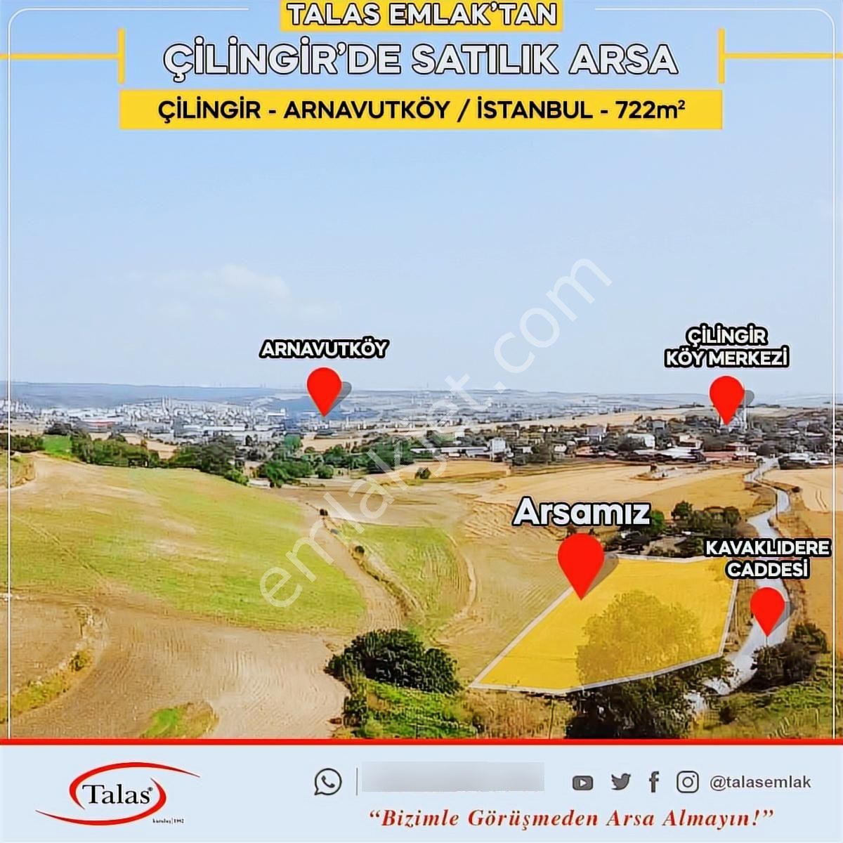 Arnavutköy Çilingir Mah. Asfalt Cepheli 361 M2 Arazi