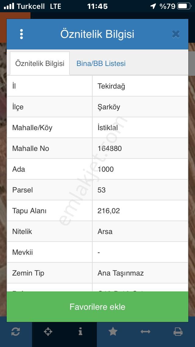 Şarköy De Işık Emlaktan İstiklal Mah De 216 M2 0/25 İmarlı Arsa - Görsel 14