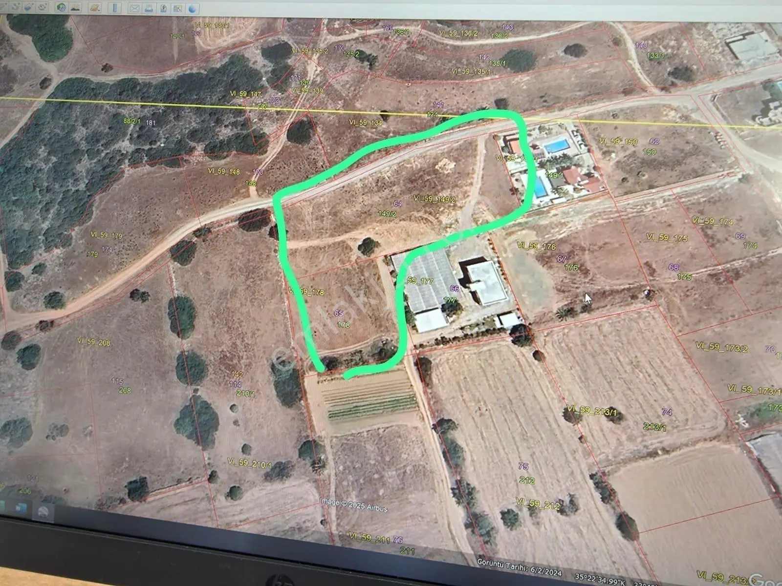 Kıbrıs /tatlısu Gazimağusa Satılık Villa İmarlı 6.253 M² Arsa - Görsel 2