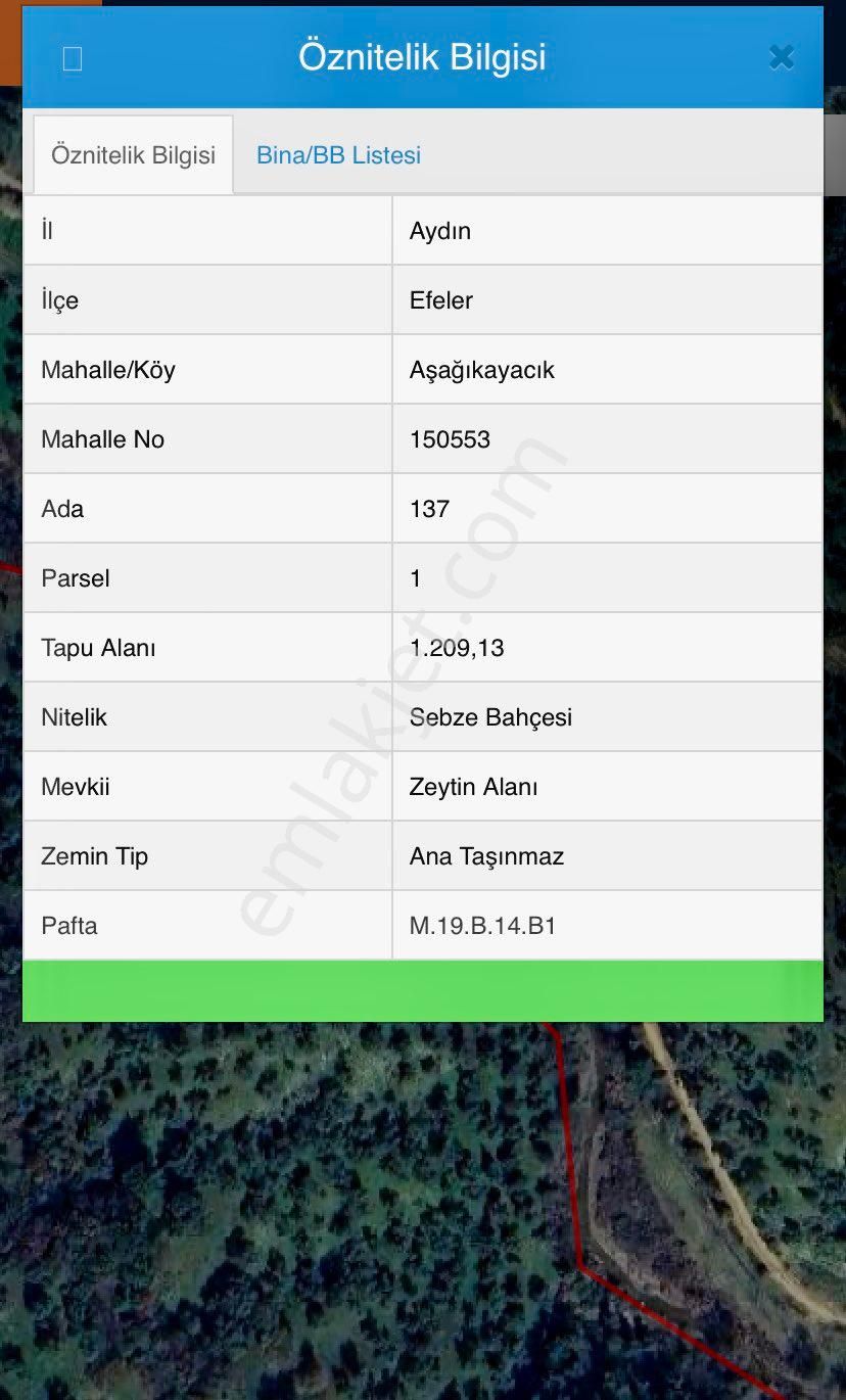 Eab’den Aydın Satılık Aşağıkayacık Mah. 1.209 M2 Bahçe - Görsel 2