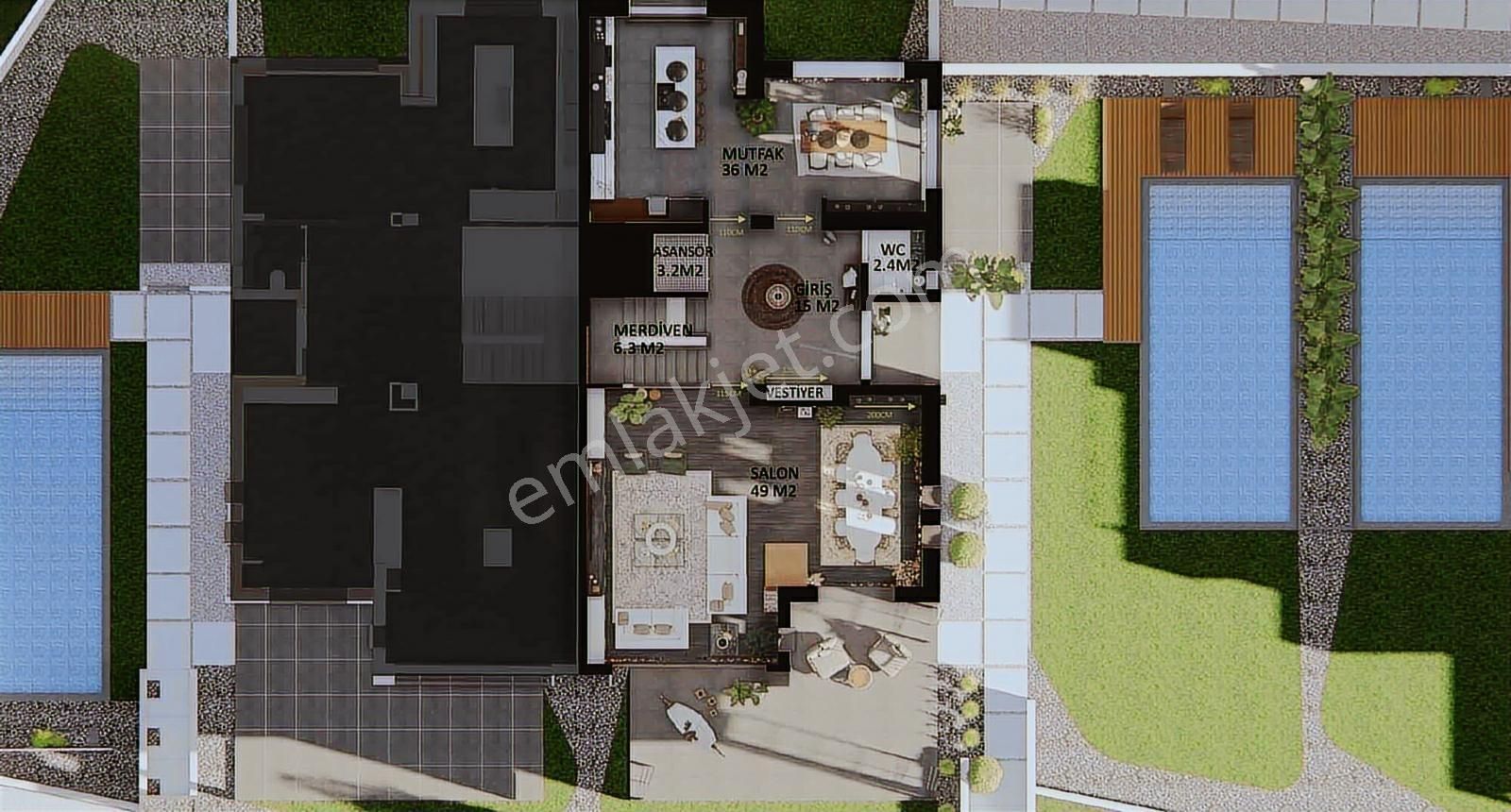 Güzelbahçe Yelki'de Özel Havuzlu Deniz Manzaralı Ultra Lüks 6+2 - Görsel 34