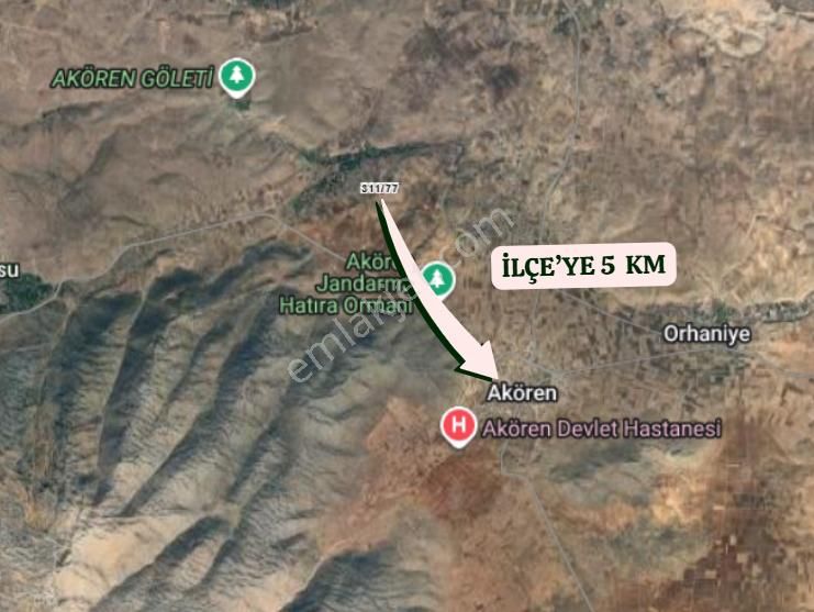 Konya Akören Tülce Köyünde 3.379 M² Tarla Satılıktır - Görsel 6