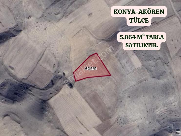 Konya Akören Tülce Köyünde 5.064 M² Tarla Satılıktır - Görsel 2