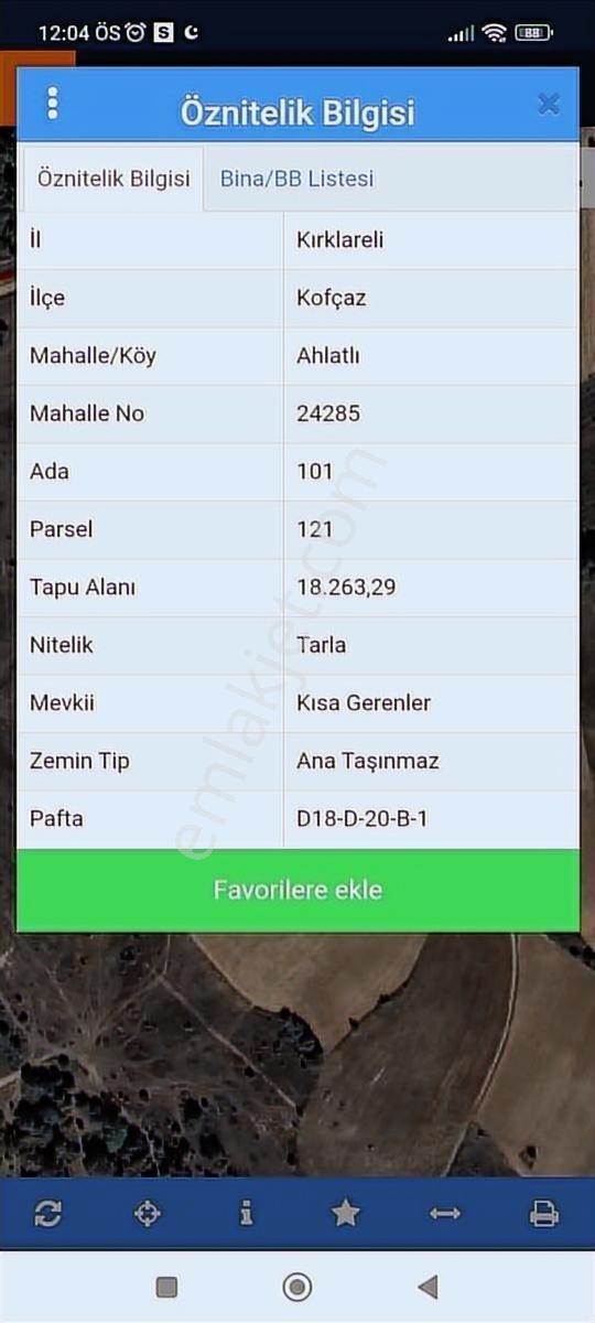 Kırklareli Ahlatlı Köyünde Yatırımlık Tarla - Görsel 2