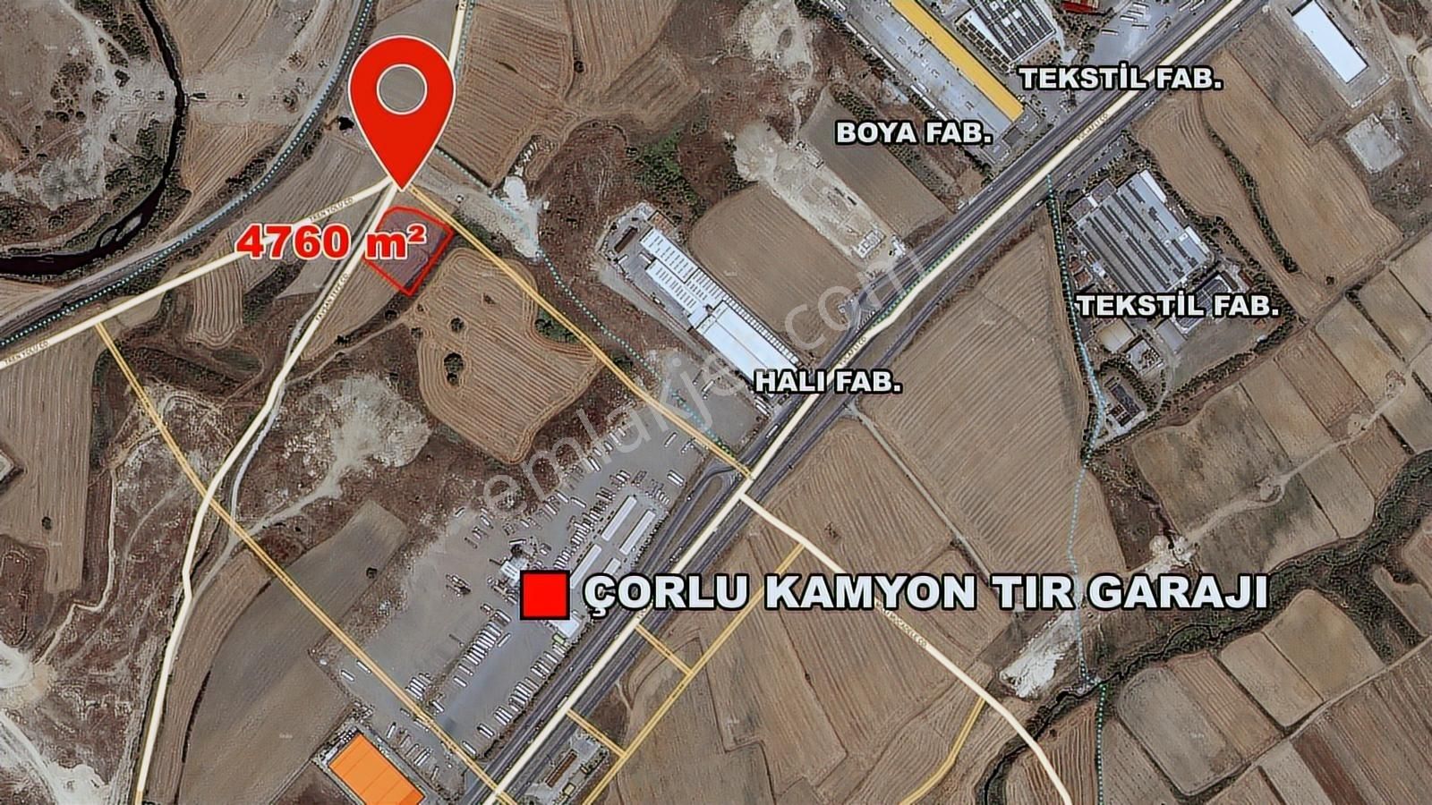 Tekirdağ Bölgesinin En Uygun Sanayi Arsası Depolama Yeri 4760m2