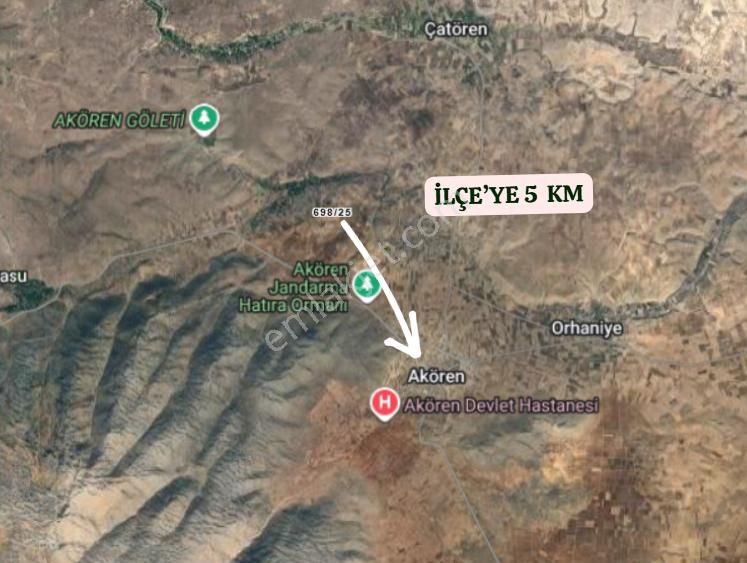 Konya Akören Tülce Köyünde 3.001 M² Tarla Satılıktır - Görsel 6