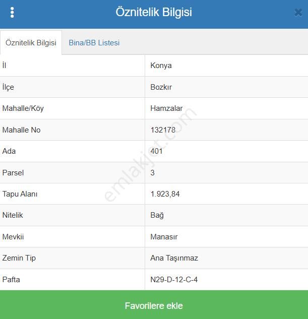 Konya Bozkır Hamzalar Köyünde 1.923 M² Bağ Satılıktır - Görsel 7