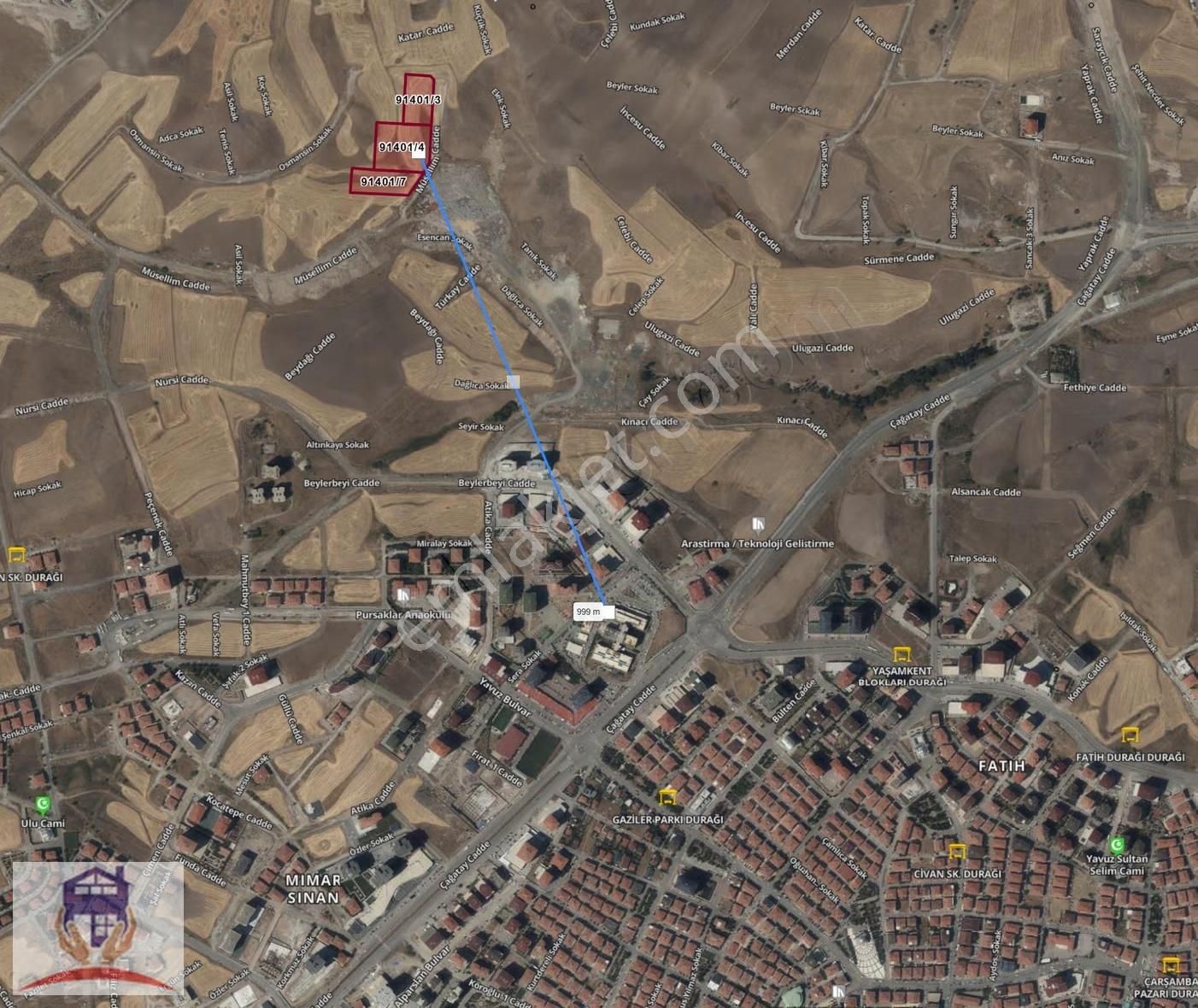 Pursaklar Devlet Hast Yürüme Mesafesi Cadde Cephe 1.6 Emsal Arsa - Görsel 4