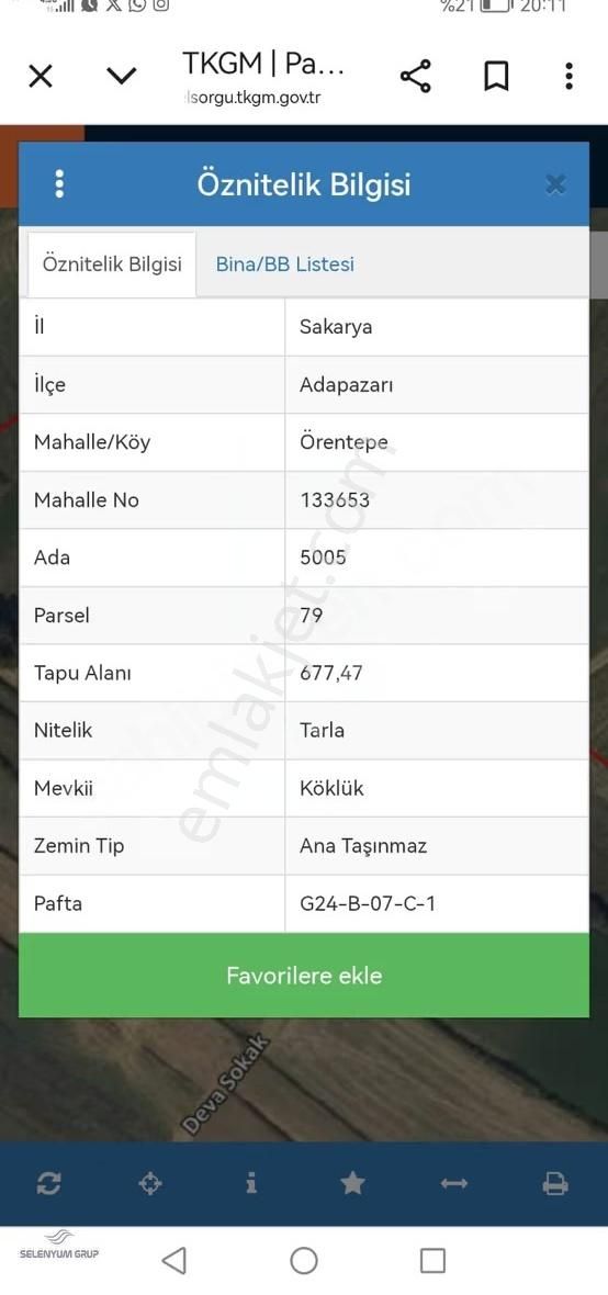 Sakarya Adapazarı Örentepe'de 677m2 Yatırımlık Arsa - Görsel 2