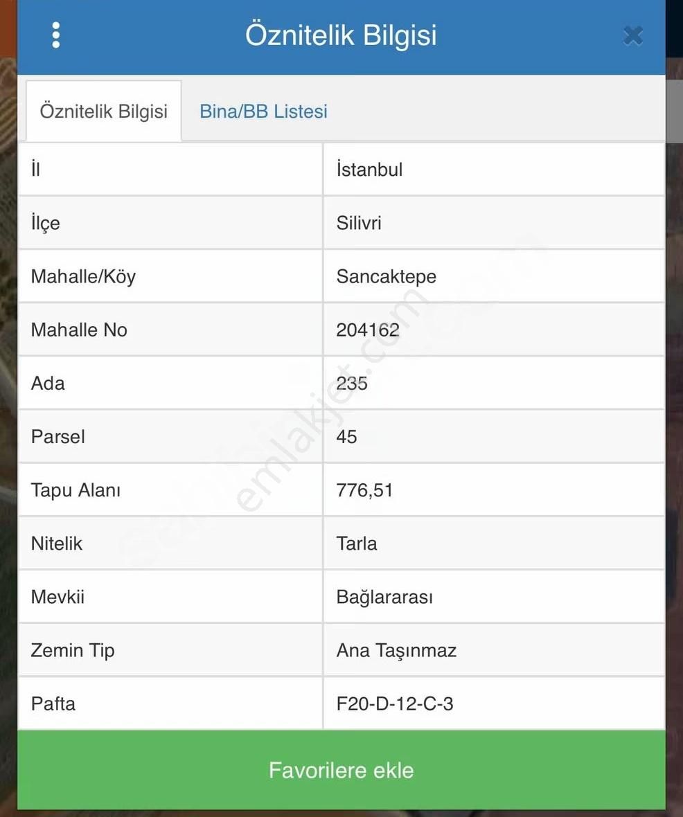 Silivri Çantada Cadde Cephe Tek Tapu 777 M2 Satılık Tarla - Görsel 5